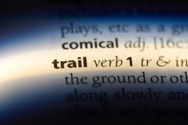 Trail kelime sözlüğe. iz kavramı.