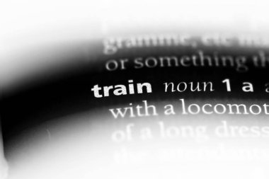 bir sözlüğü'ndeki sözcüğü tren. Tren kavramı.