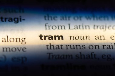 Word'de bir sözlük tramvay. tramvay kavramı.