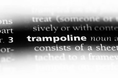 Trambolin Word'de bir sözlük. Trambolin kavramı.