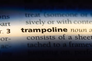 Trambolin Word'de bir sözlük. Trambolin kavramı.