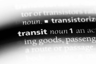 Transit Word'de bir sözlük. Transit kavramı.