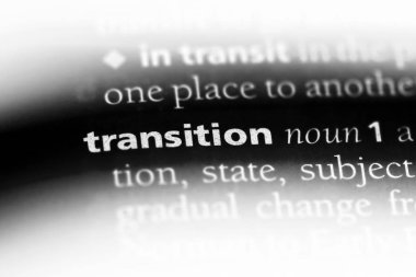 geçiş Word'de bir sözlük. geçiş kavramı.