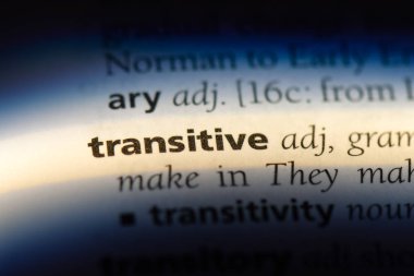 bir sözlüğü'ndeki geçişli sözcüğü. geçişli kavramı.