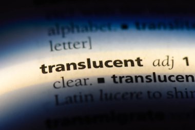 yarı saydam tek kelimeyle bir sözlük. yarı saydam kavramı.