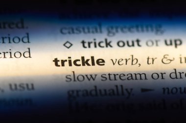 sözcük sözlükte damlama. Damlama kavramı.