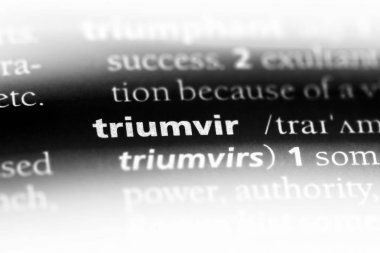 triumvir Word'de bir sözlük. triumvir kavramı.