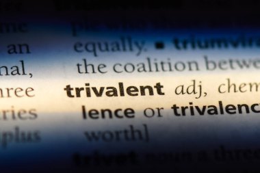 bir sözlüğü'ndeki trivalan sözcüğü. trivalan kavramı.