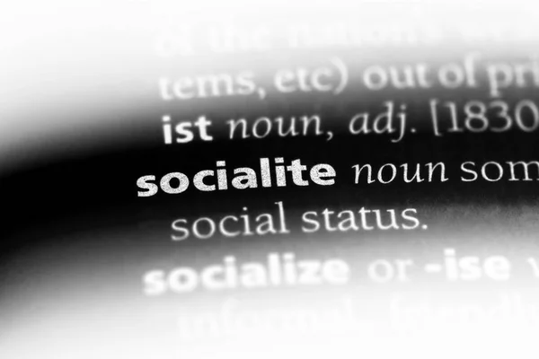 Socialite Słowo Słowniku Socialite Koncepcja — Zdjęcie stockowe