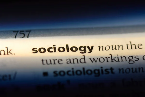 字典中的社会学词 社会学概念 — 图库照片