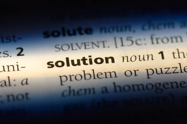 単語を辞書で解決 ソリューションの概念 — ストック写真