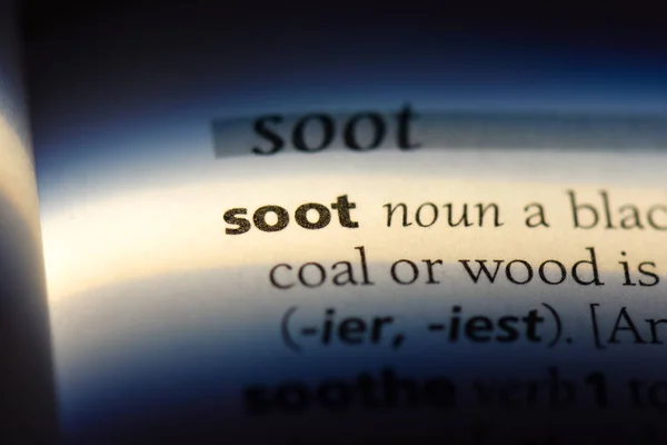 Soot Word Dictionary Soot Concept — Stock Photo, Image