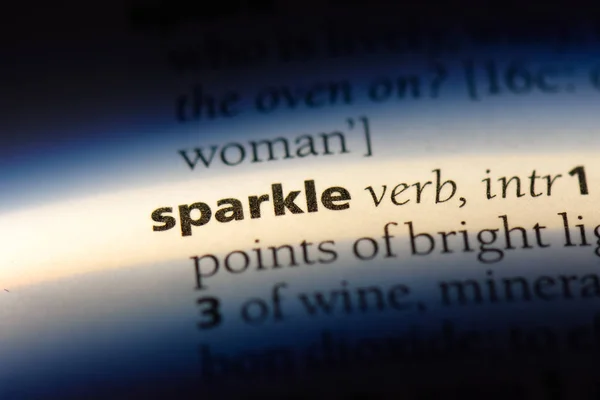 Sparkle Word Dictionary Sparkle Concept — Stock Photo, Image