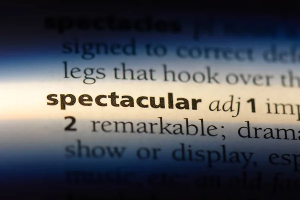 Spectacular Word Dictionary Spectacular Concept — Stock Photo, Image