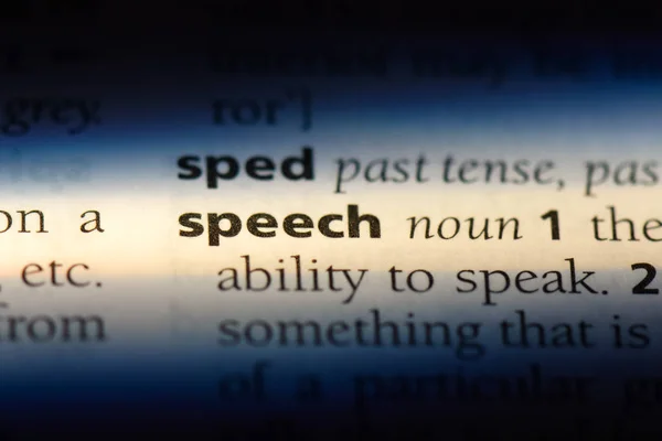 Speech Word Dictionary Speech Concept — Stock Photo, Image