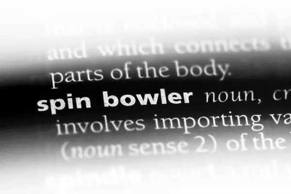 Spin Bowler Palavra Dicionário Spin Bowler Conceito — Fotografia de Stock