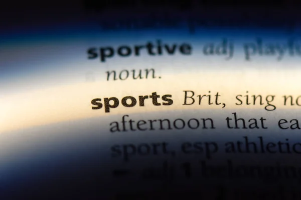 Sportowe Słownikiem Pojęcie Sportu — Zdjęcie stockowe