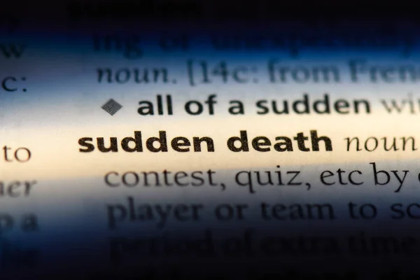 Sudden Death Word Dictionary Sudden Death Concept — Stock Photo, Image