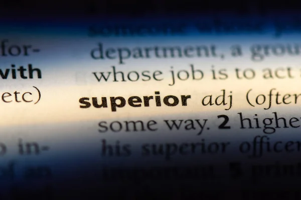 Palabra Superior Diccionario Concepto Superior — Foto de Stock