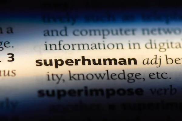 字典里的超人字 超人概念 — 图库照片