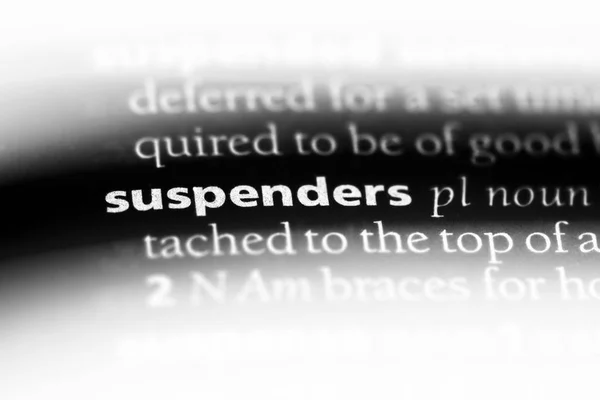 Suspend Mot Dans Dictionnaire Suspendeurs Concept — Photo