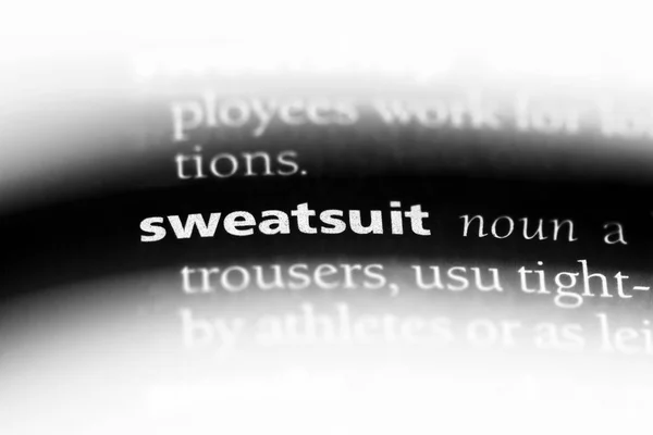 Sweatsuit Słowo Słowniku Koncepcja Sweatsuit — Zdjęcie stockowe