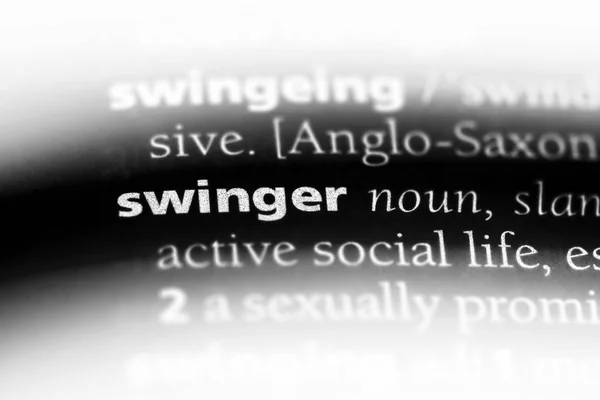 Слова Свингера Словаре Концепция Swinger — стоковое фото