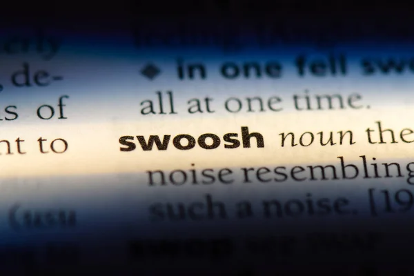 Palavra Swoosh Dicionário Conceito Swoosh — Fotografia de Stock