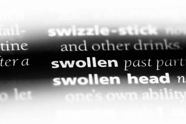 Swollen Word Dictionary Swollen Concept — Stock Photo, Image