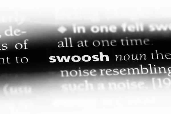 Swoosh Λέξη Ένα Λεξικό Swoosh Έννοια — Φωτογραφία Αρχείου