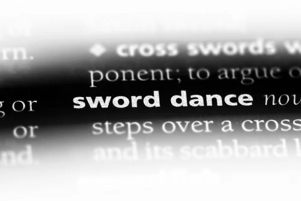 sword dance word in a dictionary. sword dance concept.