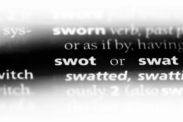 Swot Word Dictionary Swot Concept — Stock Photo, Image