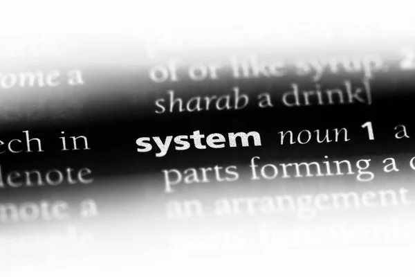 Systém Slovo Slovníku Koncepce Systému — Stock fotografie