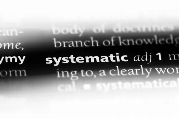 Kata Sistematis Dalam Kamus Konsep Sistematis — Stok Foto