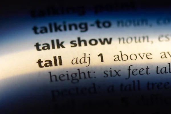 Tall Word Dictionary Tall Concept — Stock Photo, Image