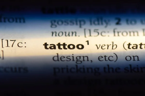 Tattoo Word Dictionary Tattoo Concept — Stock Photo, Image