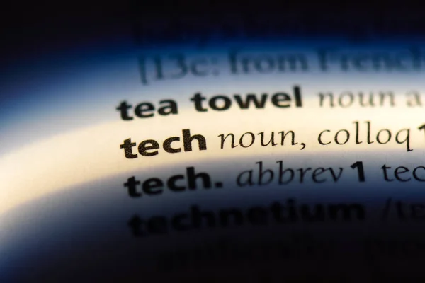 tech word in a dictionary. tech concept.