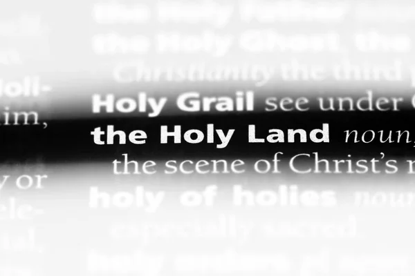 the holy land word in a dictionary. the holy land concept.