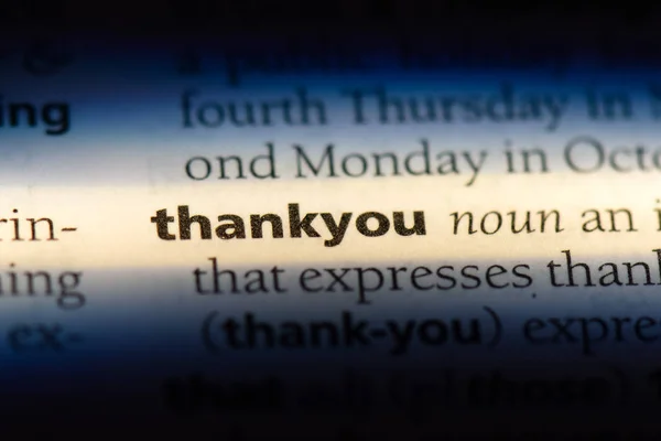 Teşekkür Ederim Tek Kelimeyle Bir Sözlük Teşekkür Ederim Kavramı — Stok fotoğraf