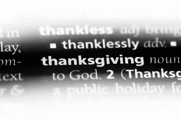 Palavra Agradecimento Dicionário Conceito Ação Graças — Fotografia de Stock