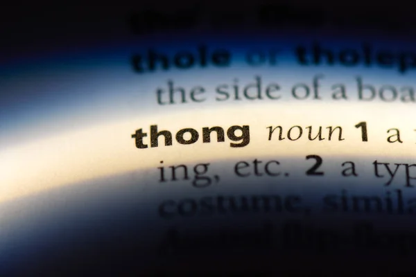 Thong Woord Een Woordenboek Thong Concept — Stockfoto