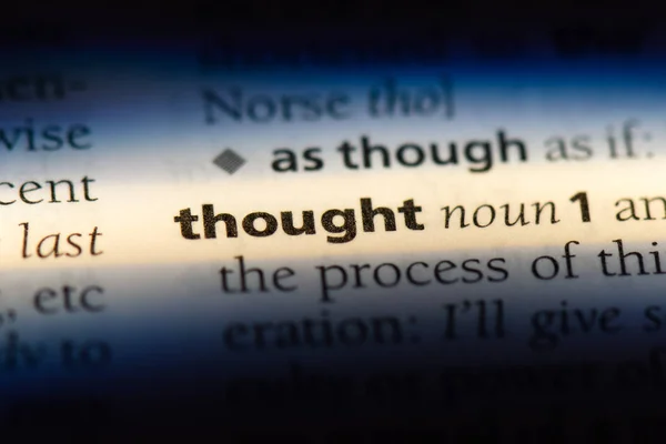 Thought Word Dictionary Thought Concept — Stock Photo, Image