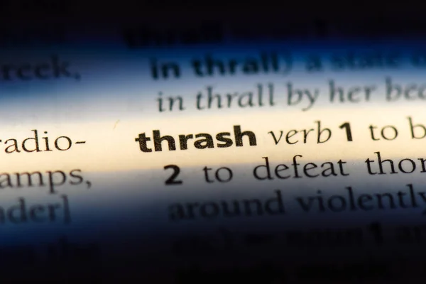 Palavra Thrash Dicionário Conceito Thrash — Fotografia de Stock
