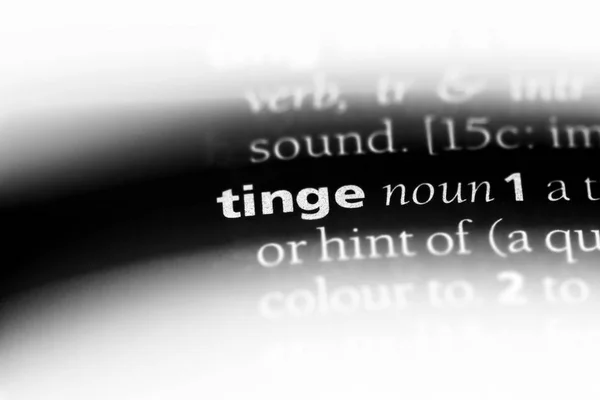Tinge Word Dictionary Tinge Concept — Stock Photo, Image