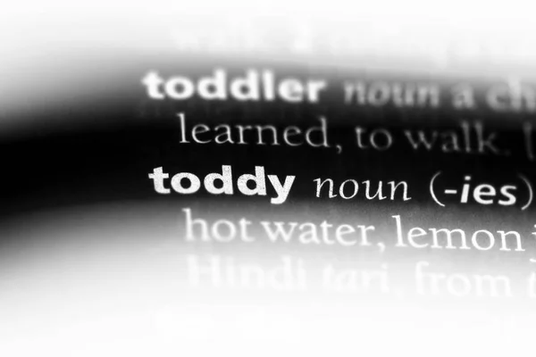 Тодди Слово Словаре Тодди Концепция — стоковое фото