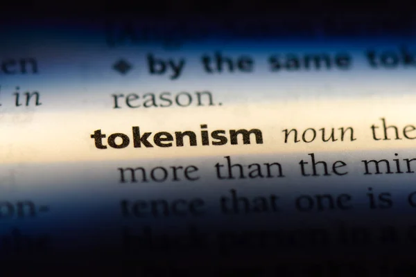 Tokenism Word Dictionary Tokenism Concept — Stock Photo, Image