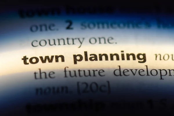 Town Planning Word Dictionary Town Planning Concept — Stock Photo, Image