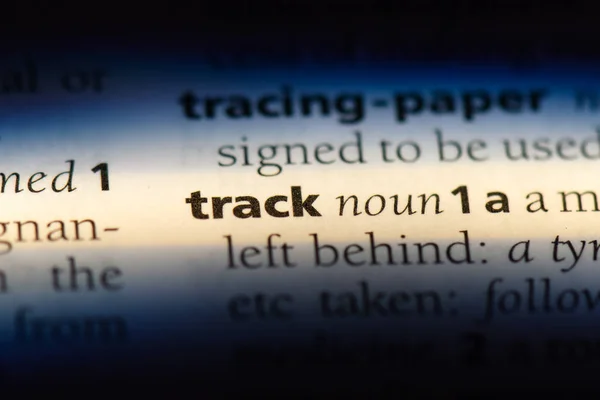 Track Word Dictionary Track Concept — Stock Photo, Image