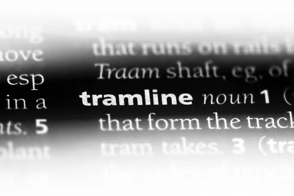 Tramline 词典中的单词 Tramline — 图库照片