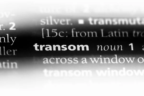 Transom Word Dictionary Trom Concept — стоковое фото